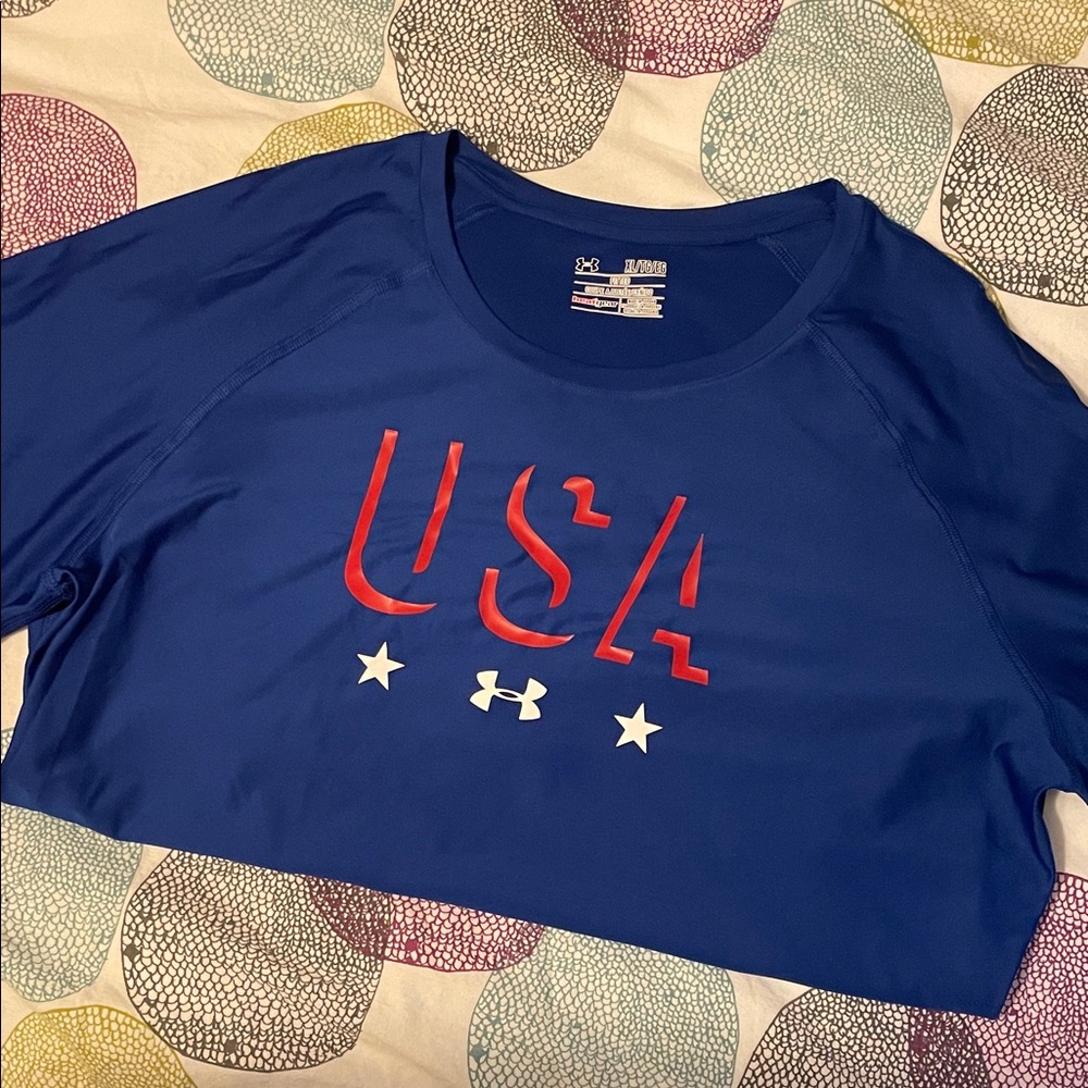 Women’s Under Armour Royal Blue USA Tee